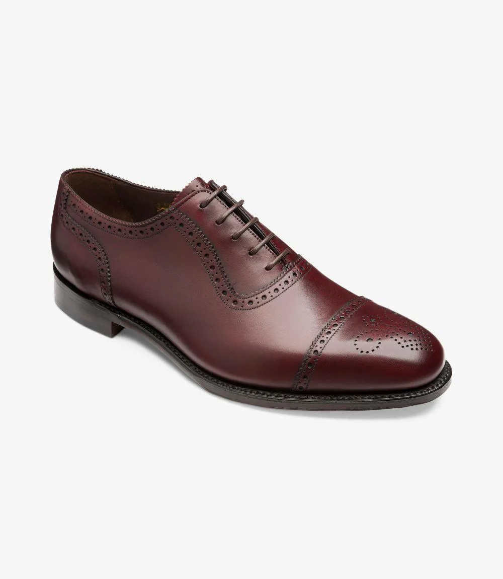 LOAKE STRAND BURGUNDY SEMI BROGUE