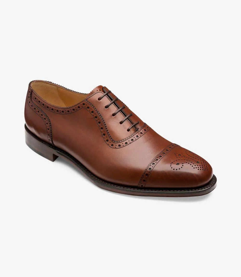 LOAKE STRAND MAHOGANY SEMI BROGUE