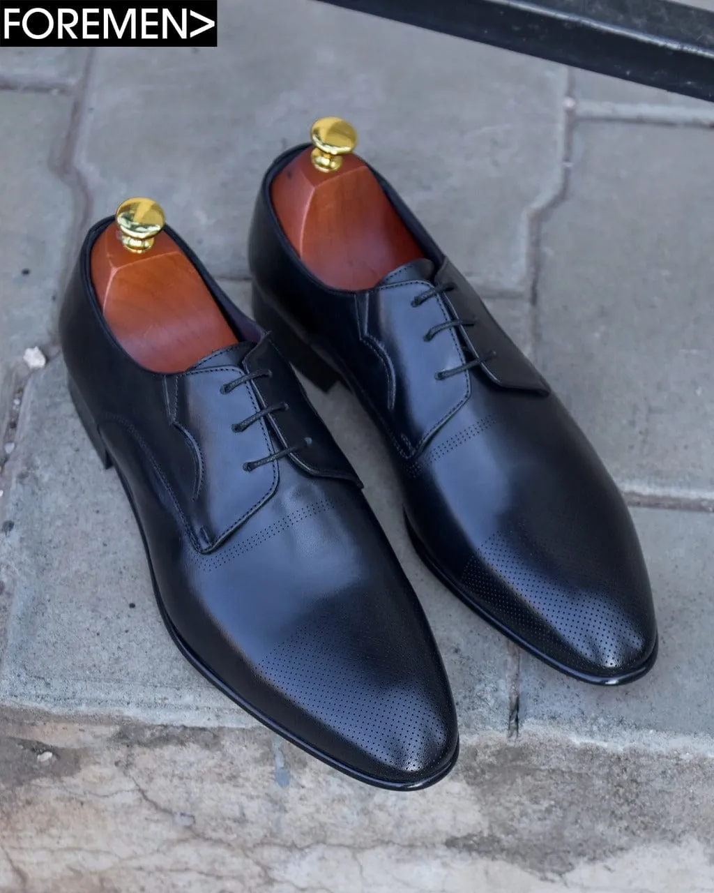 MONARCH | Black Leather Sole Derbies