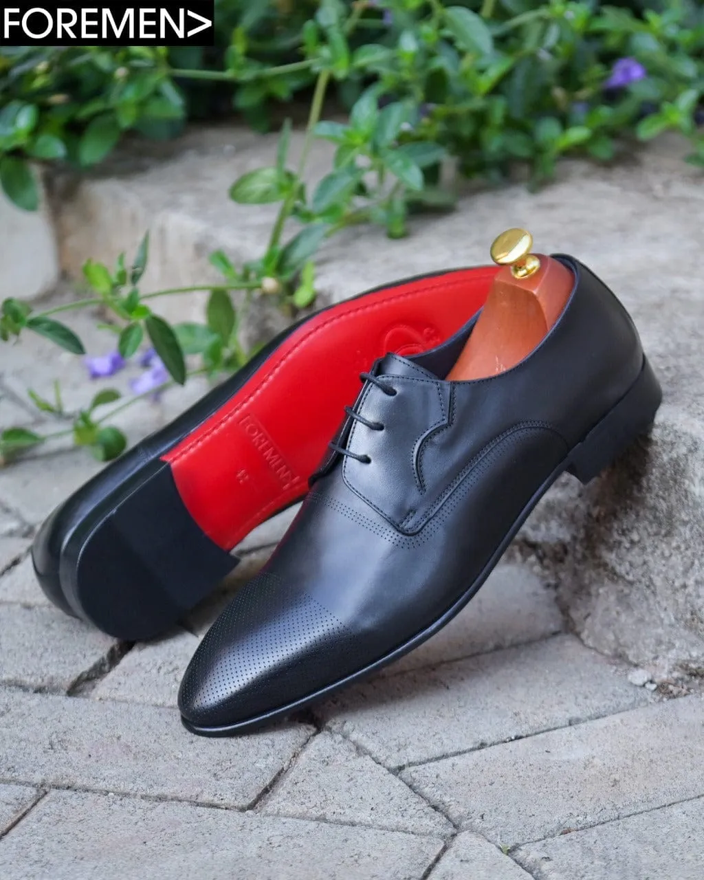 MONARCH | Black Leather Sole Derbies