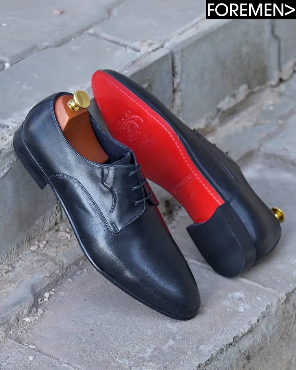 MONARCH | Black Leather Sole Derbies