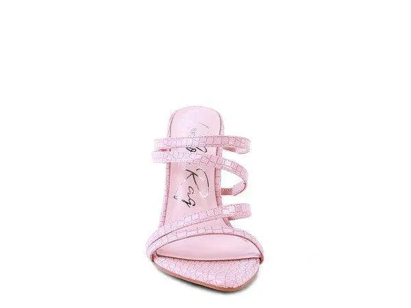 New Affair Croc Metal High Heeled Sandals