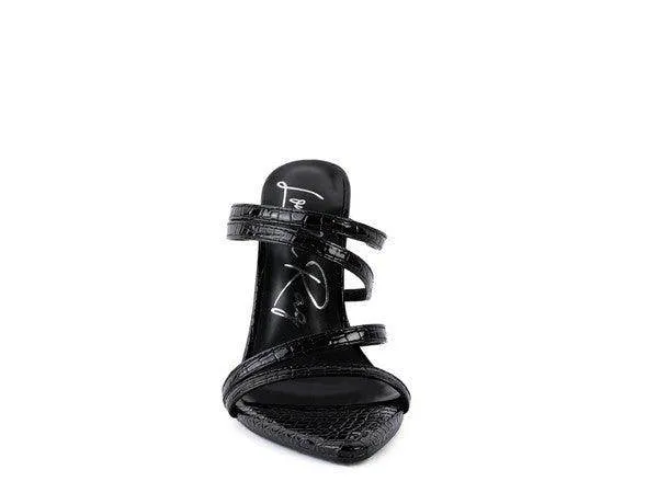New Affair Croc Metal High Heeled Sandals