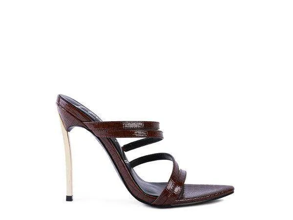 New Affair Croc Metal High Heeled Sandals