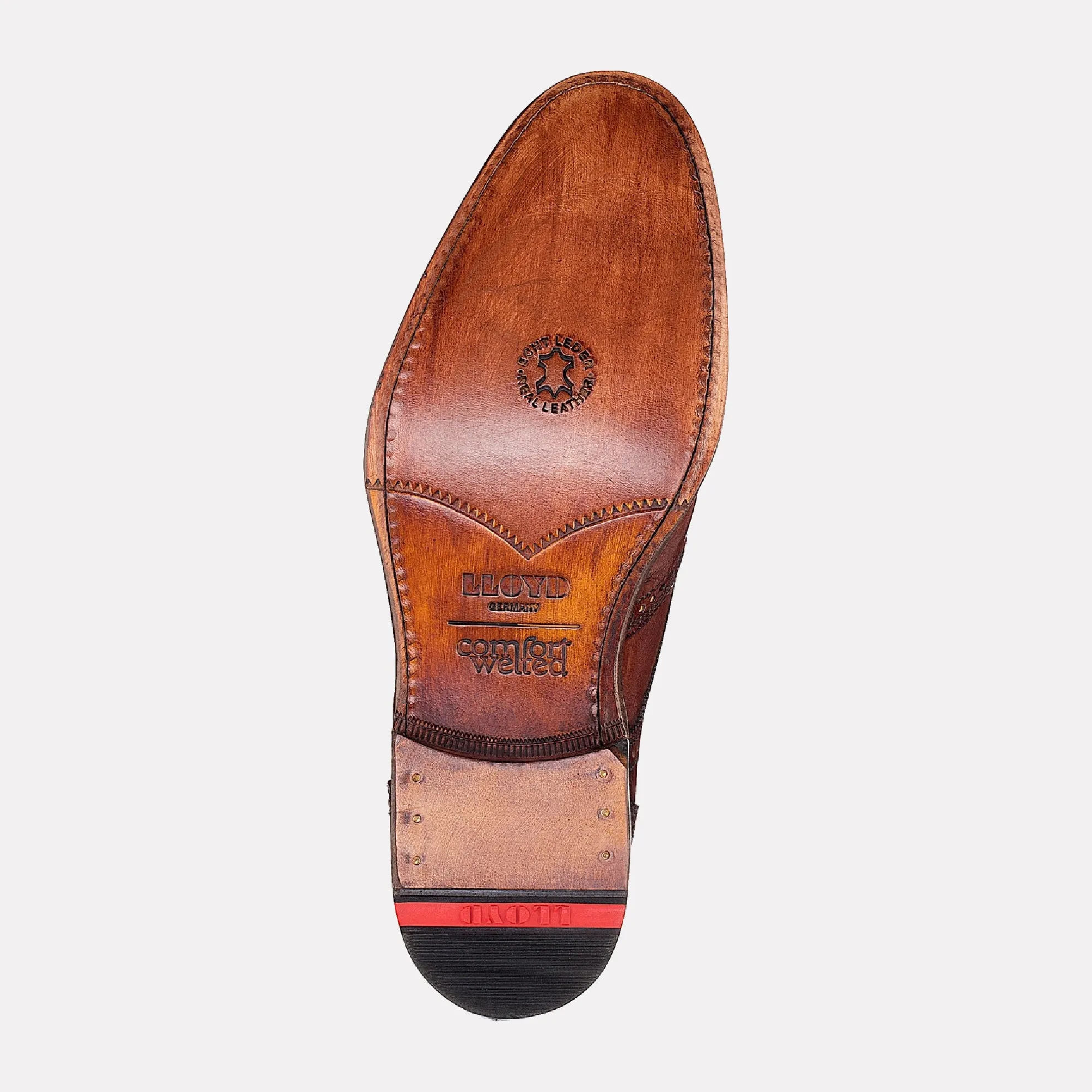 Ores Lace Up Wingtip Leather Dress Shoe / Marrone