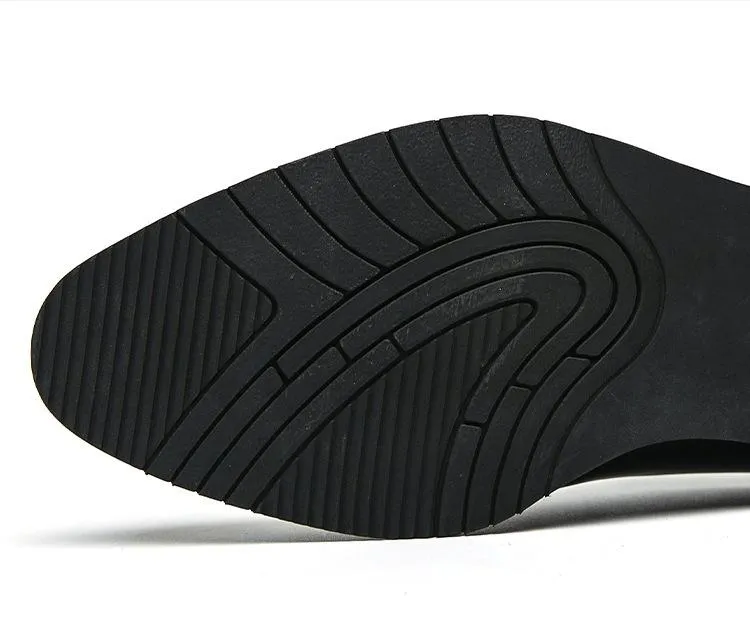 Ostrich Print Lace-Up Derby Shoes