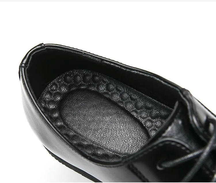 Ostrich Print Lace-Up Derby Shoes