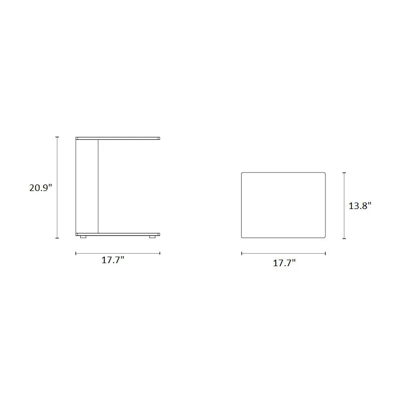 Overhang Rectangle Side Table