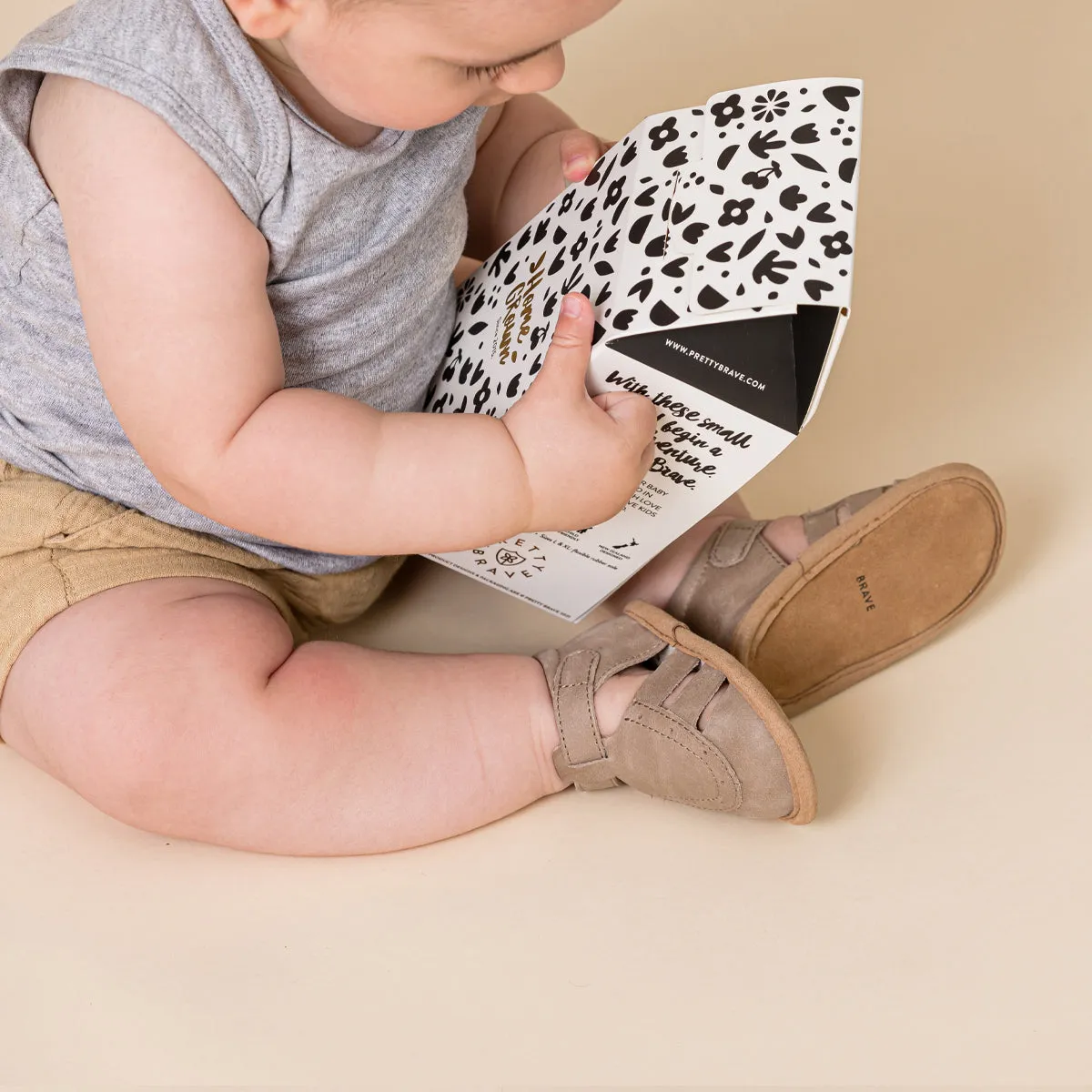 Pretty Brave Baby Charlie Sandal - Taupe