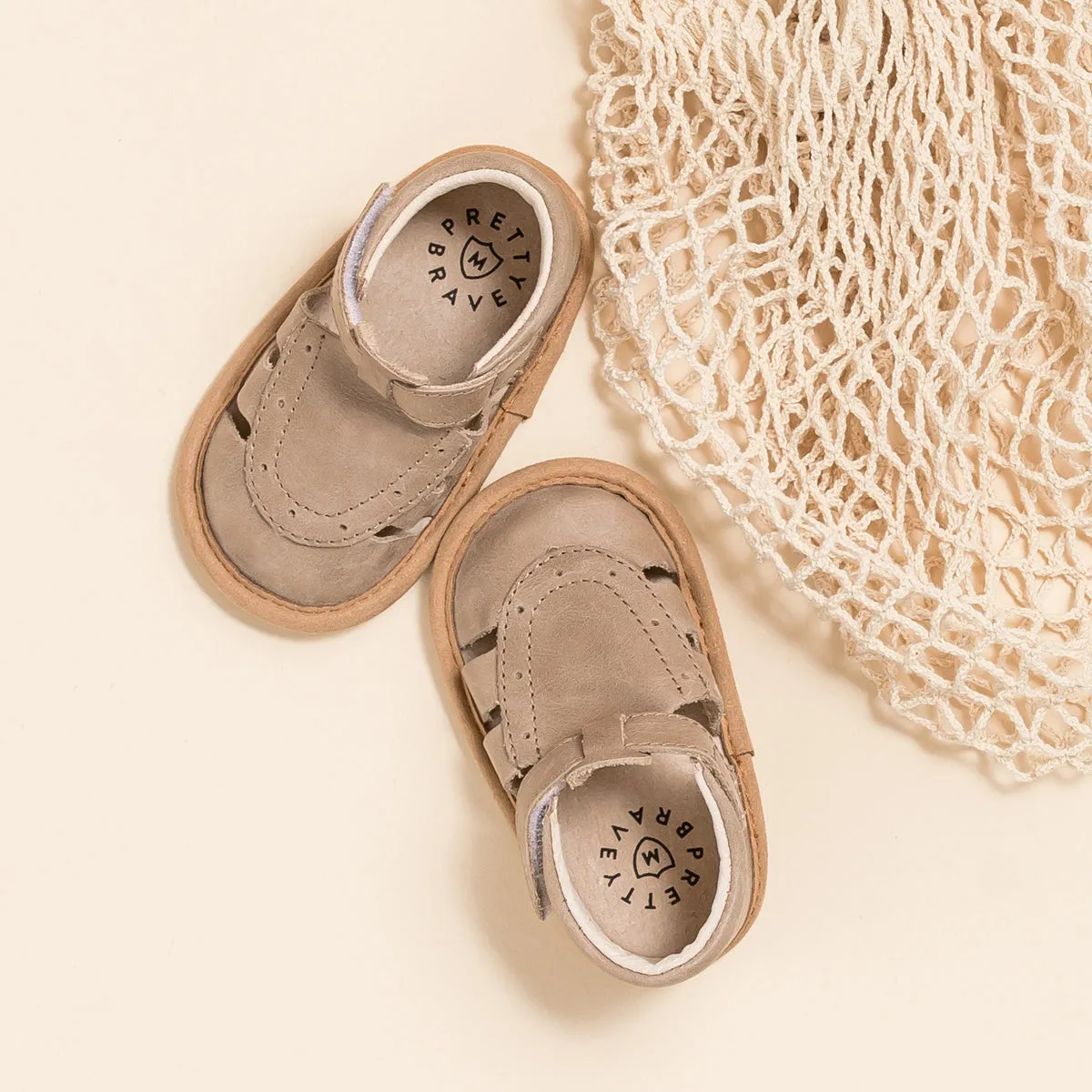 Pretty Brave Baby Charlie Sandal - Taupe