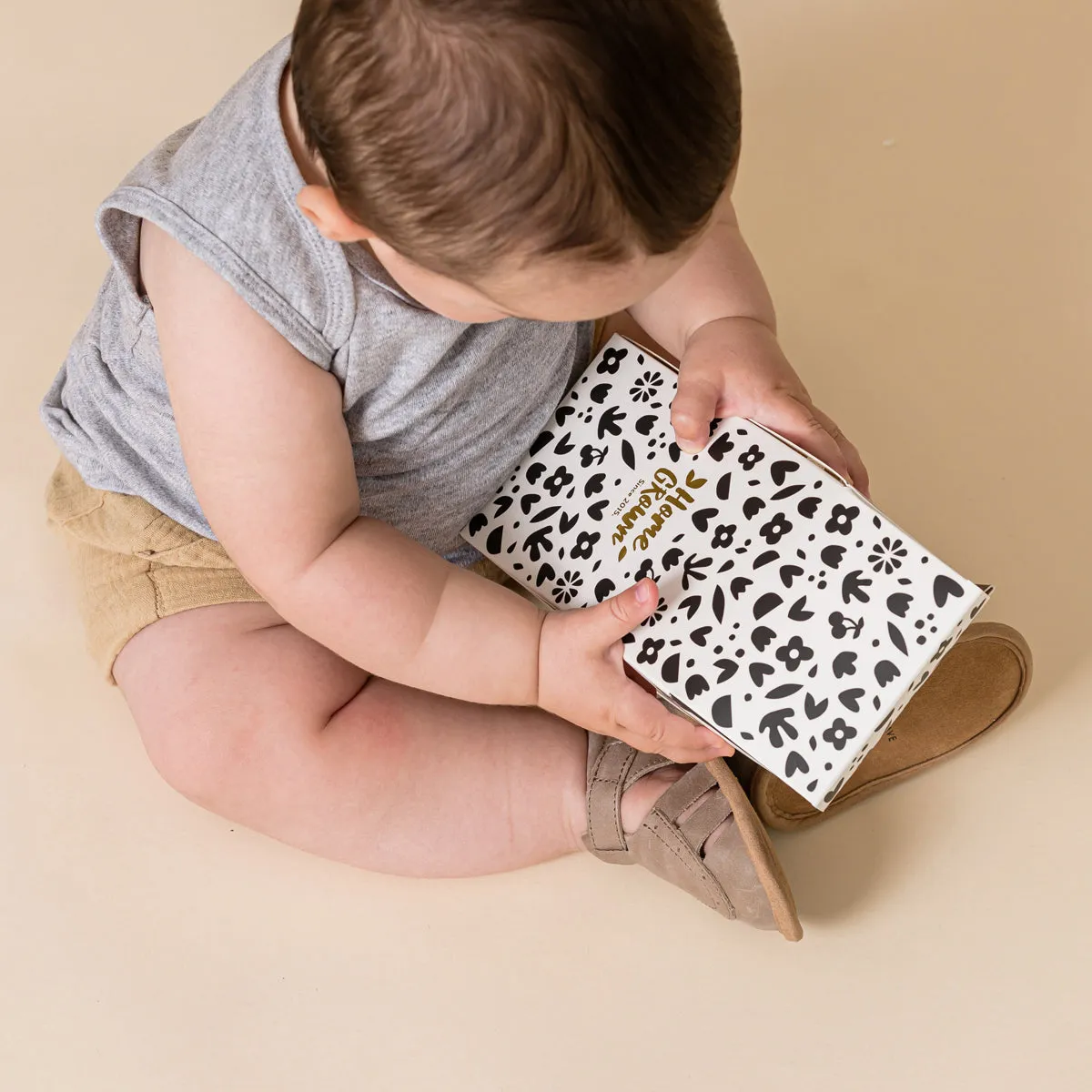 Pretty Brave Baby Charlie Sandal - Taupe