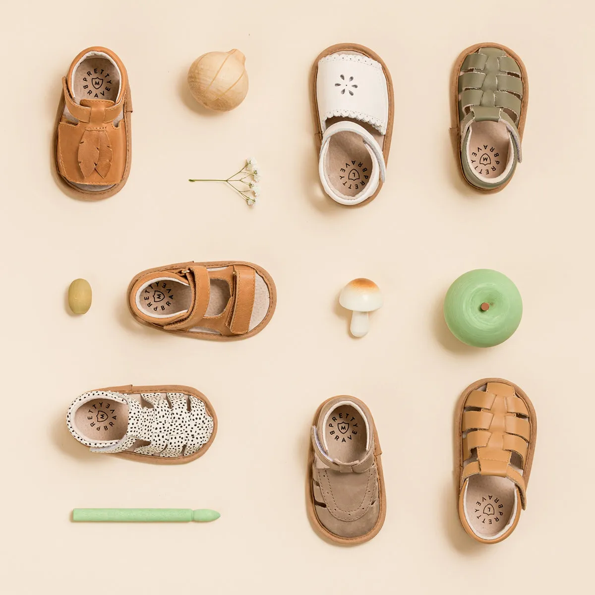 Pretty Brave Baby Charlie Sandal - Taupe