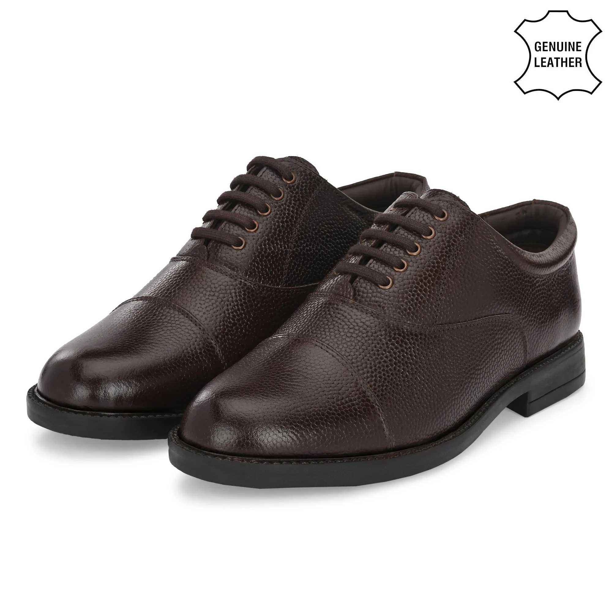 Refined Full Grain Leather Derby Lace Ups