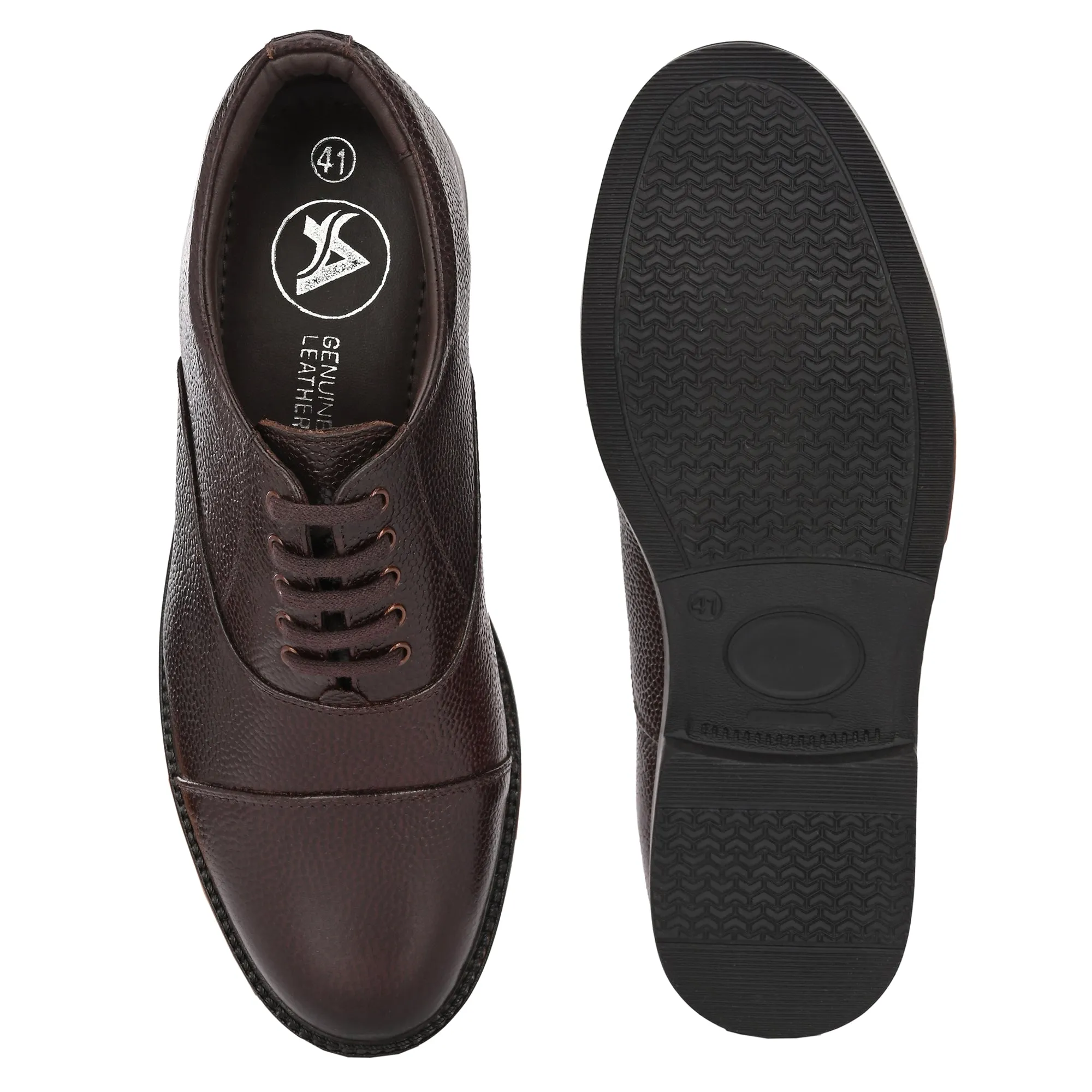 Refined Full Grain Leather Derby Lace Ups
