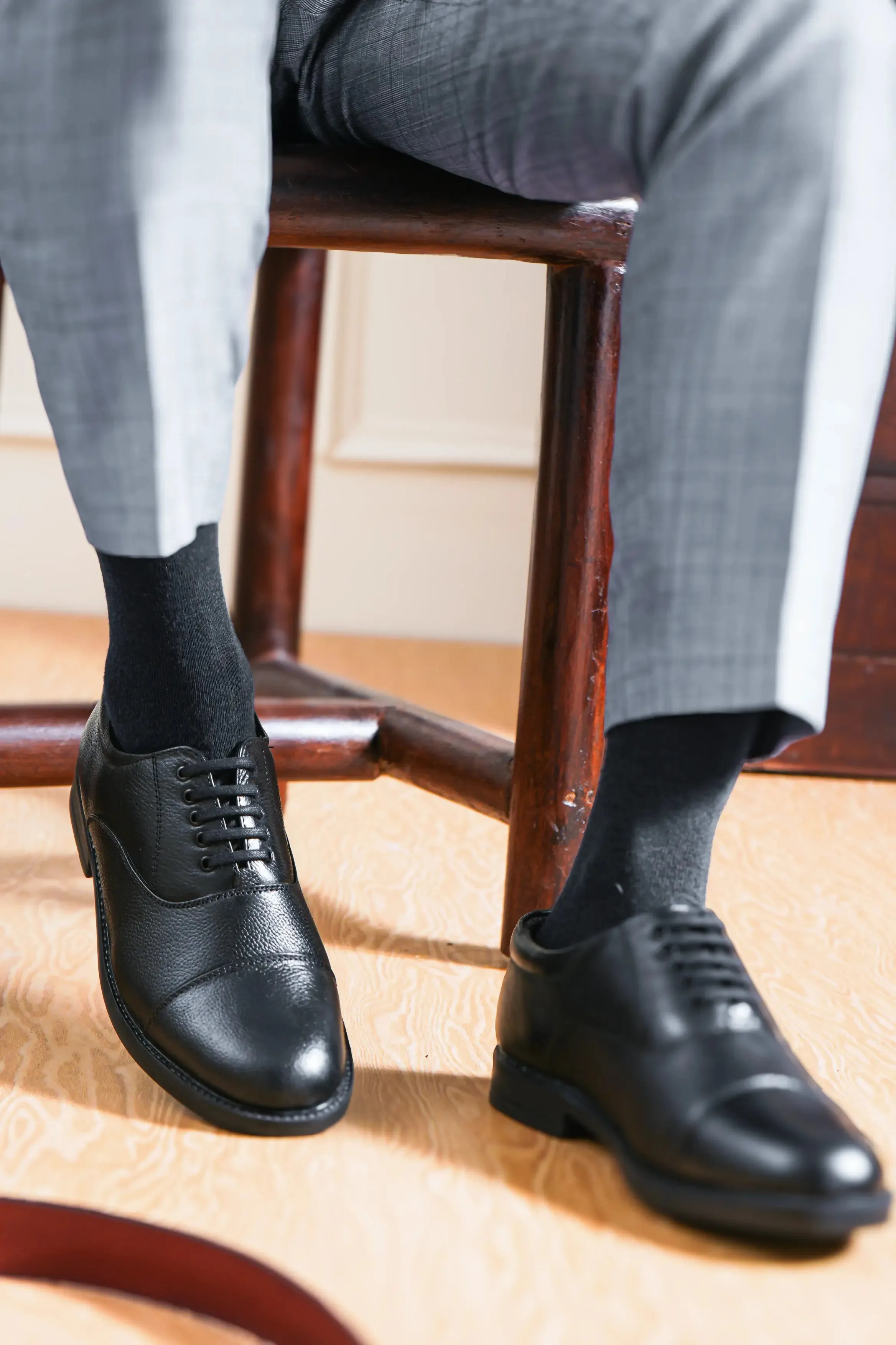 Refined Full Grain Leather Derby Lace Ups