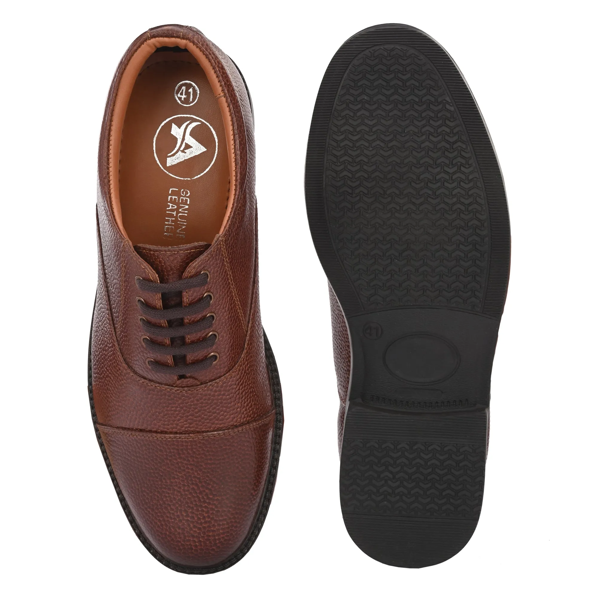 Refined Full Grain Leather Derby Lace Ups