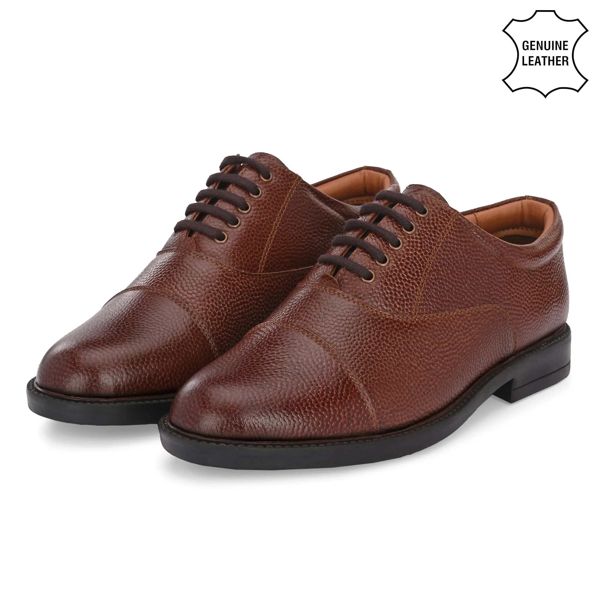 Refined Full Grain Leather Derby Lace Ups