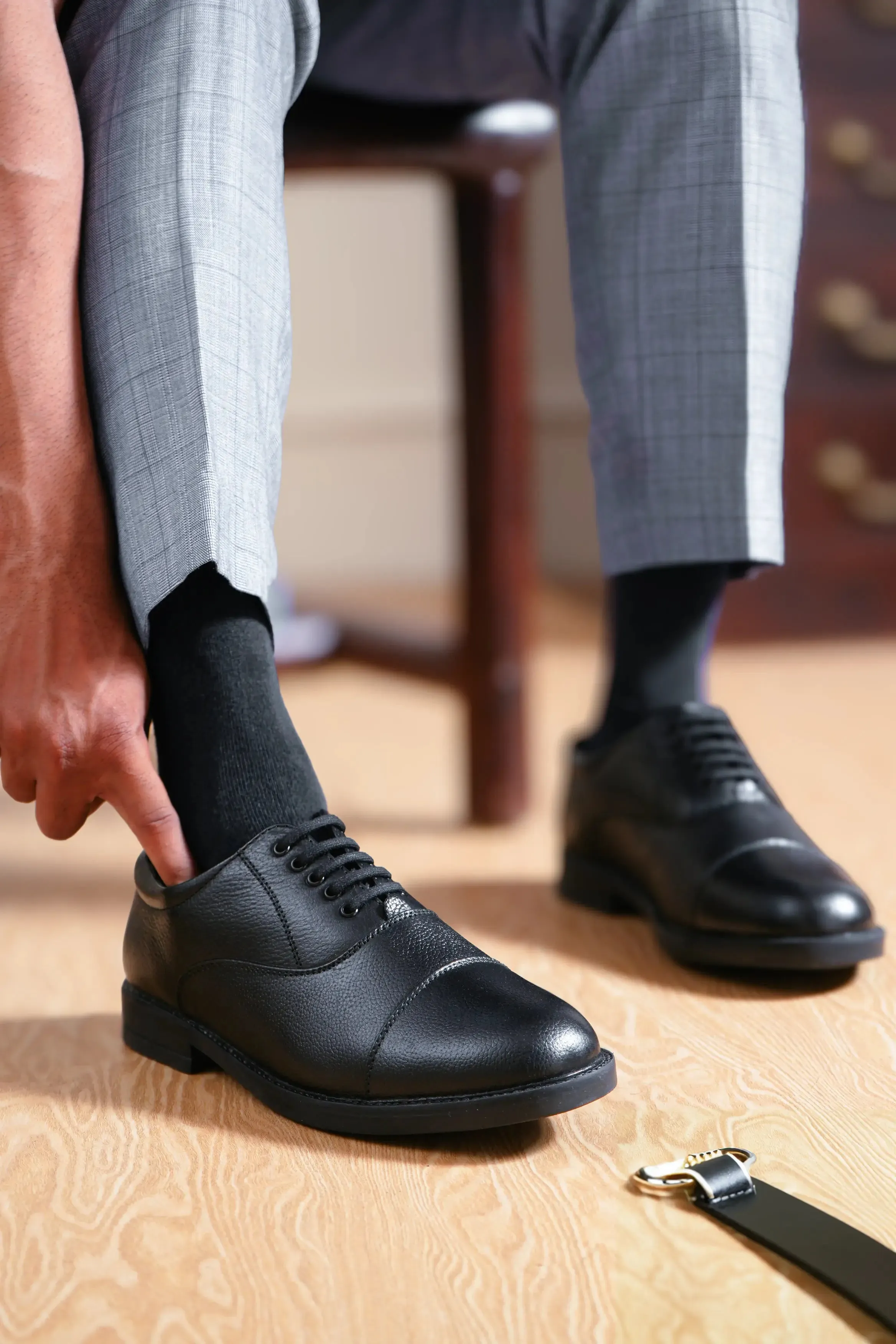 Refined Full Grain Leather Derby Lace Ups