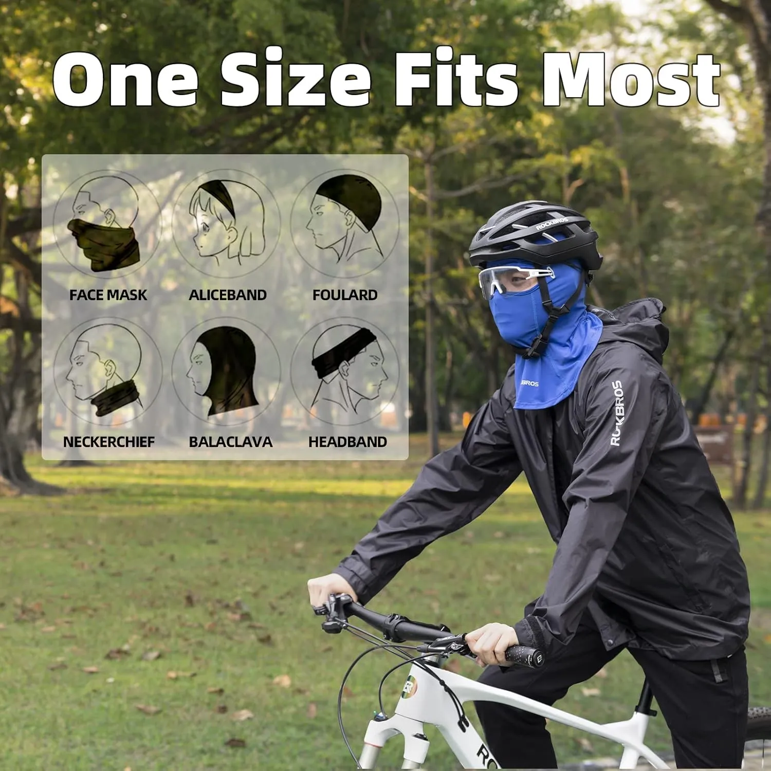 ROCKBROS Summer Balaclava Face Mask Cooling Neck Gaiter Breathable Face Covering Motorcycle Cycling for Men Women