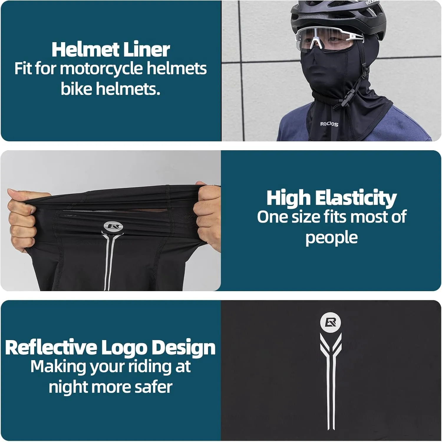 ROCKBROS Summer Balaclava Face Mask Cooling Neck Gaiter Breathable Face Covering Motorcycle Cycling for Men Women