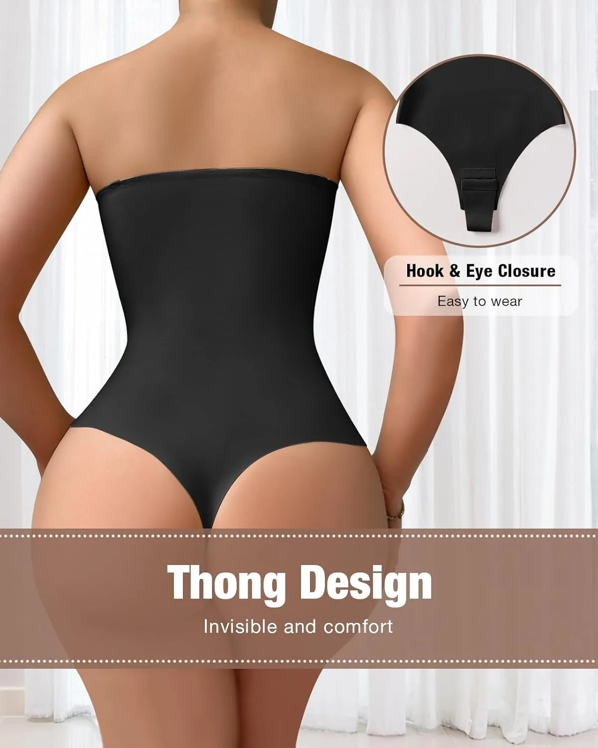 Shapewear Bodysuit Tummy Control Strapless Bra Shapewear for Women Strapless Faja Body Shaper Thong Light Shapewear