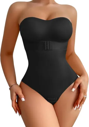 Shapewear Bodysuit Tummy Control Strapless Bra Shapewear for Women Strapless Faja Body Shaper Thong Light Shapewear