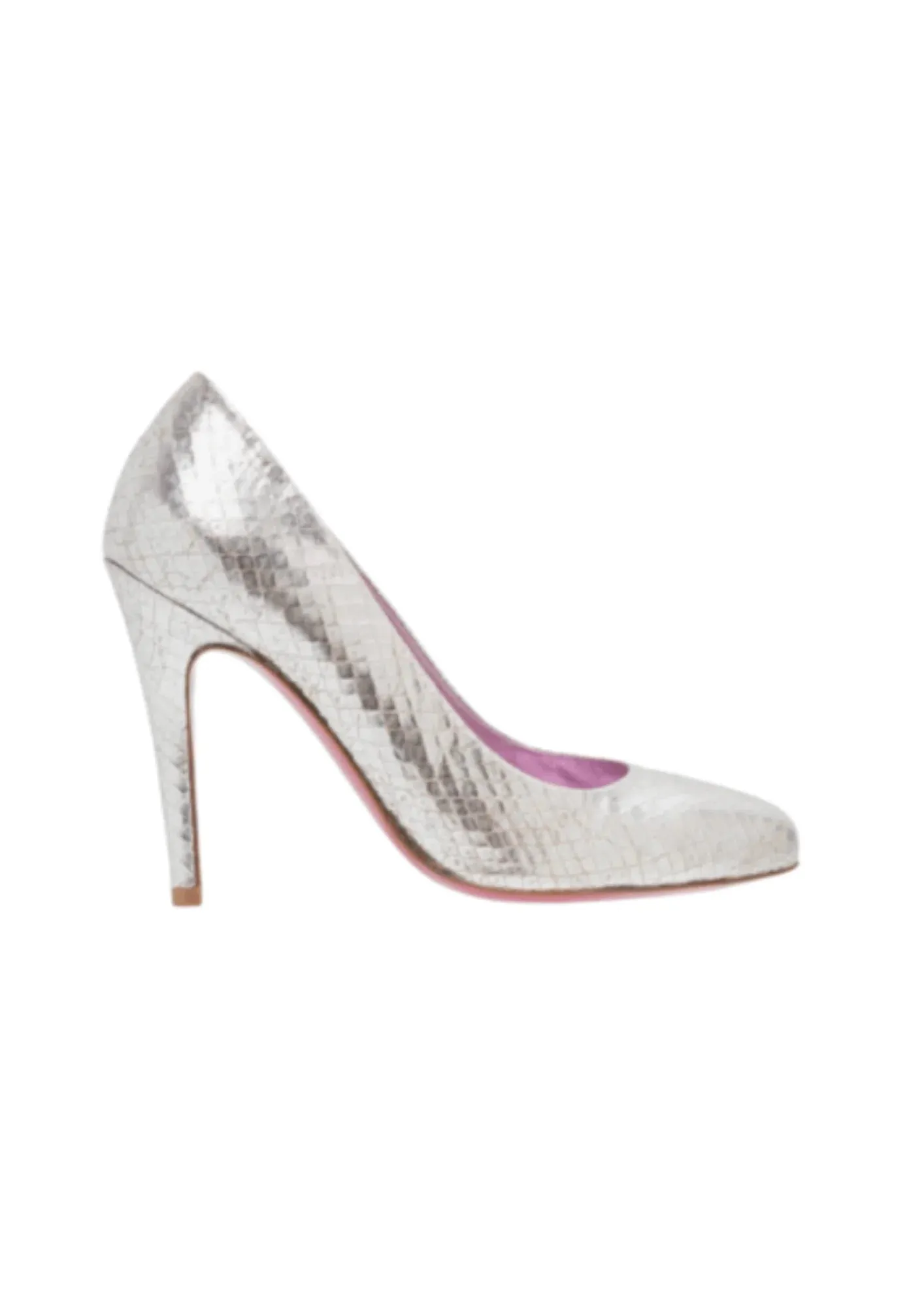 SILVER SHINY METALLIC HIGH HEELS