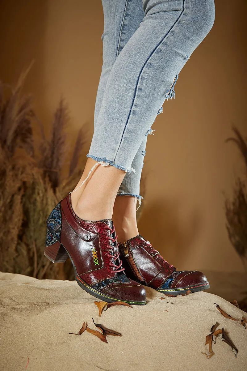 Soffia | Messina Rose Embossed Leather Oxford