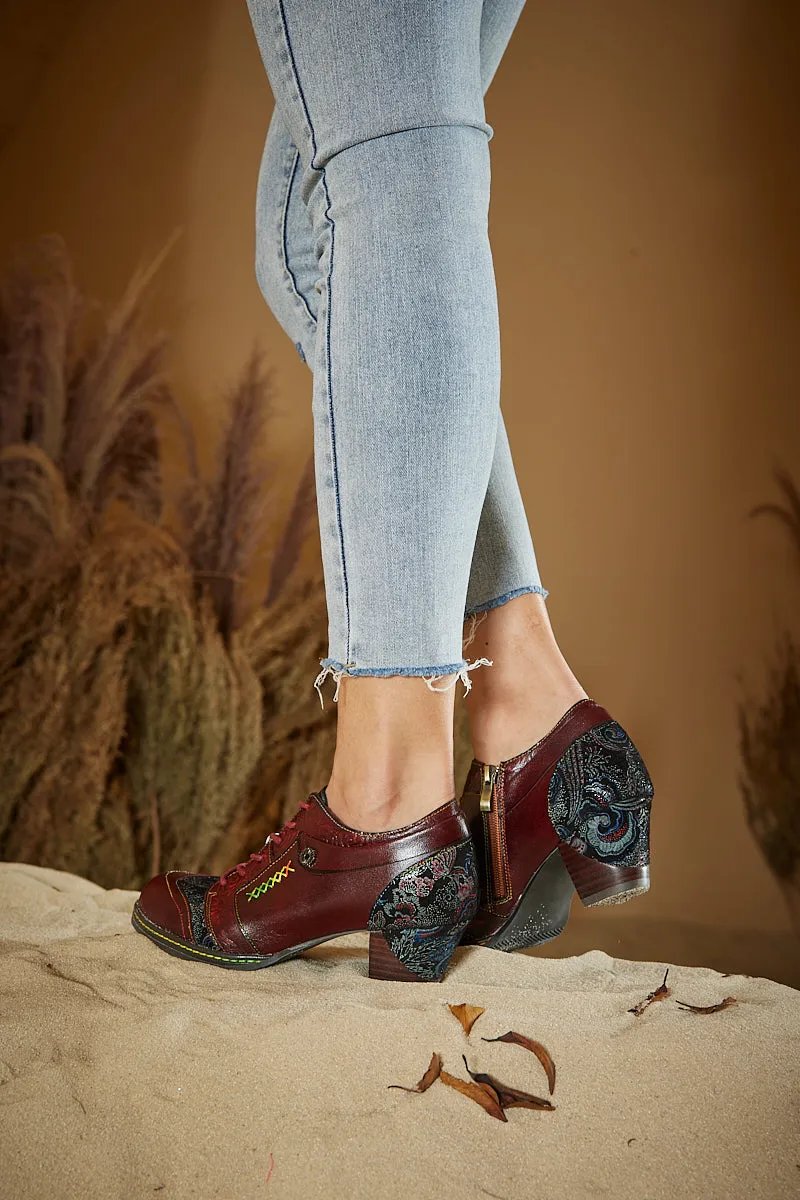 Soffia | Messina Rose Embossed Leather Oxford
