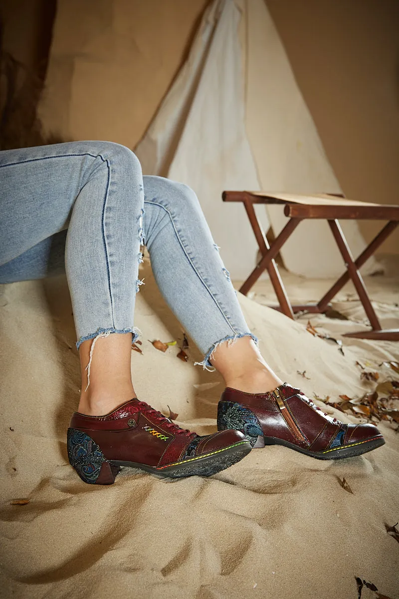 Soffia | Messina Rose Embossed Leather Oxford