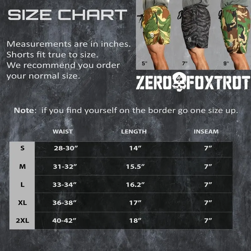 Zero Foxtrot Mens Athletic Zero Shorts, Gym, Workout, Running, or Casual - 5 Inch Inseam